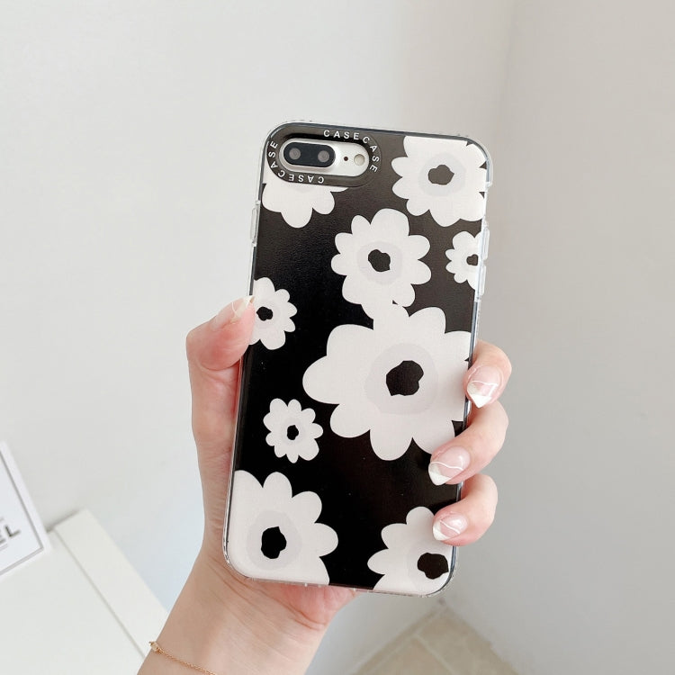 For iPhone SE 2022 / SE 2020 / 8 / 7 Double Color TPU Pattern Protective Case