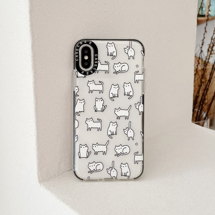 For iPhone X / XS Double Color TPU Pattern Protective Case
