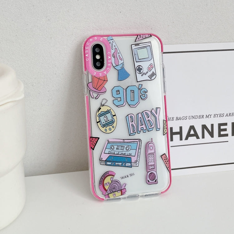 For iPhone X / XS Double Color TPU Pattern Protective Case
