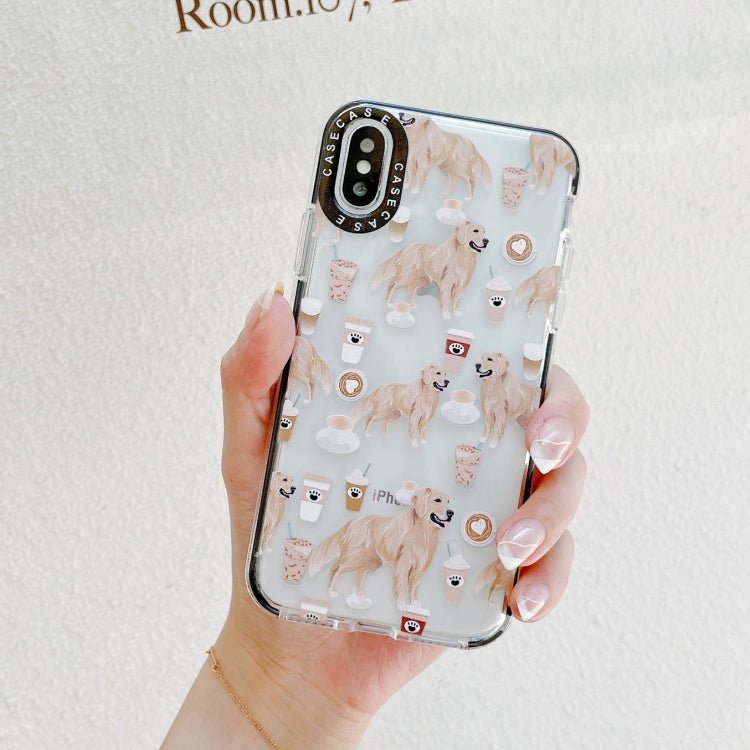 For iPhone X / XS Double Color TPU Pattern Protective Case
