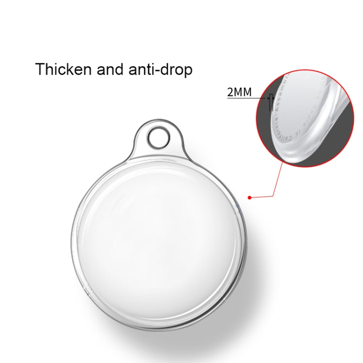 Shockproof Anti-scratch Clear TPU Soft Case with Carabiner For AirTag(Transparent)