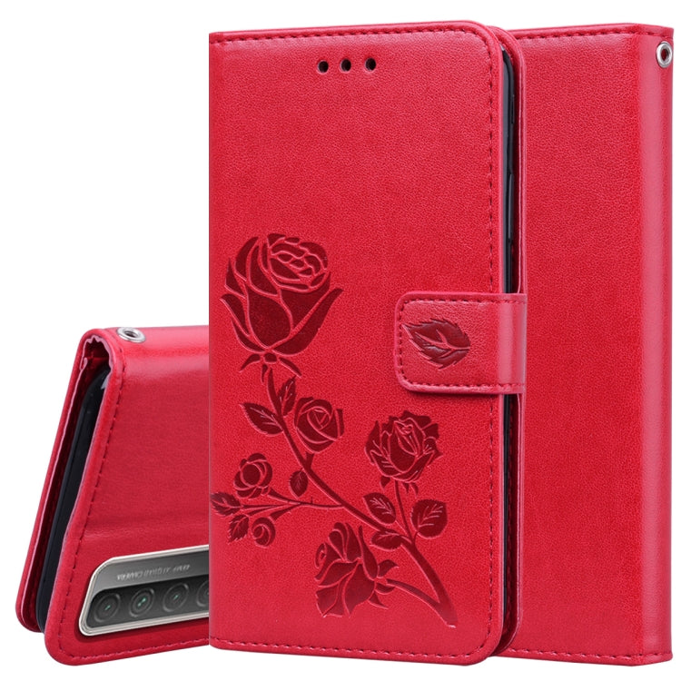 For Huawei Honor 10X Lite Rose Embossed Horizontal Flip PU Leather Case with Holder & Card Slots & Wallet