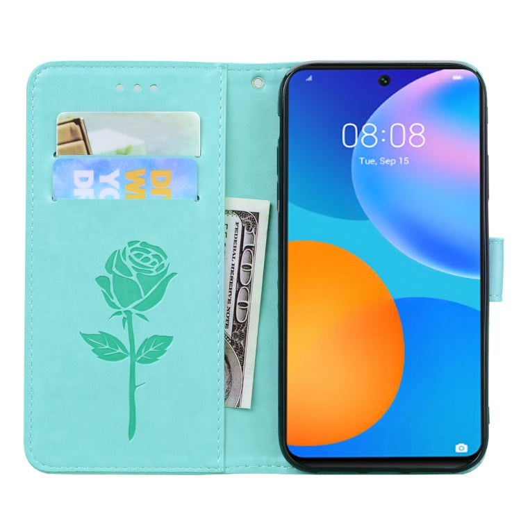 For Huawei Honor 10X Lite Rose Embossed Horizontal Flip PU Leather Case with Holder & Card Slots & Wallet