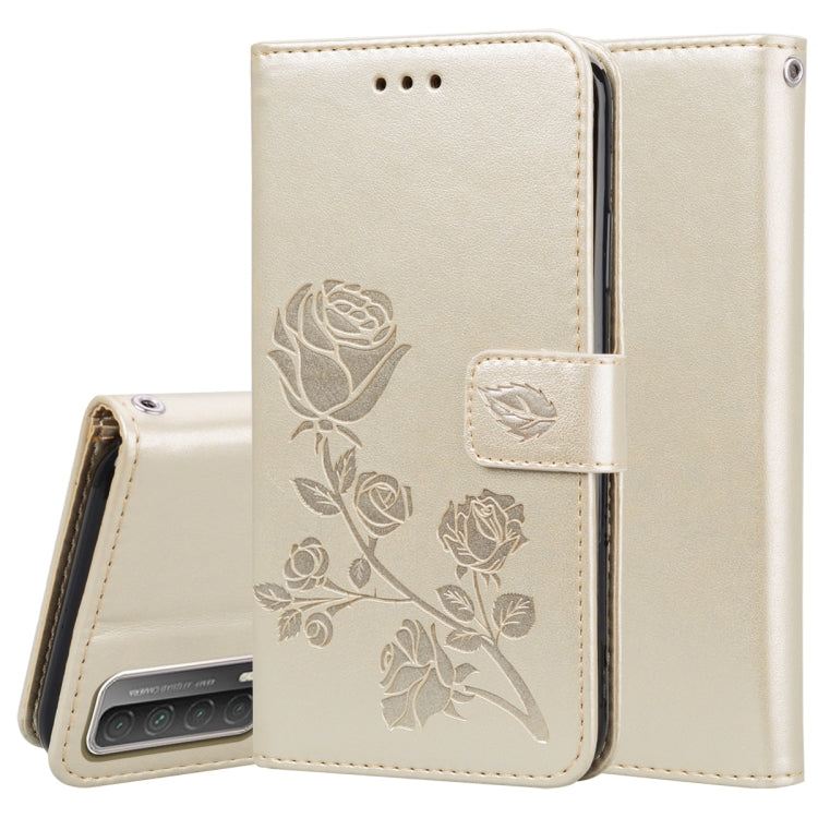 For Huawei Honor 10X Lite Rose Embossed Horizontal Flip PU Leather Case with Holder & Card Slots & Wallet