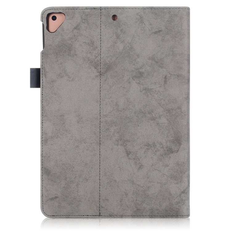 For iPad 10.2 Cowhide Texture Horizontal Flip Leather Case With Holder & Sleep / Wake-up Function