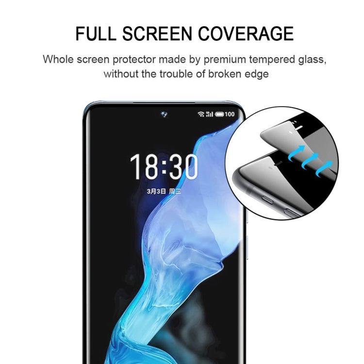 For Meizu 18 / 18s 25 PCS 3D Curved Edge Full Screen Tempered Glass Film(Black)