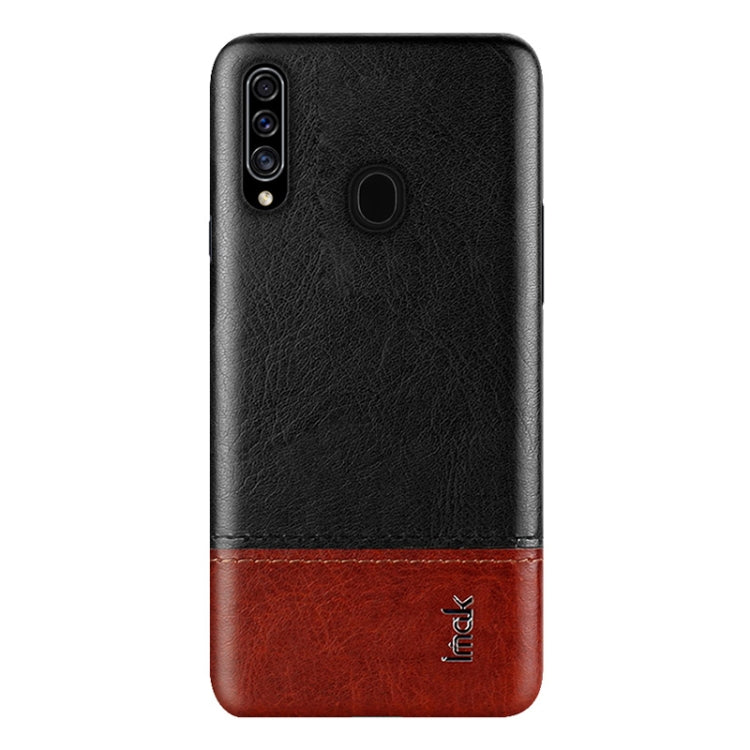 For Galaxy A20s IMAK Ruiyi Series Concise Slim PU + PC Protective Case