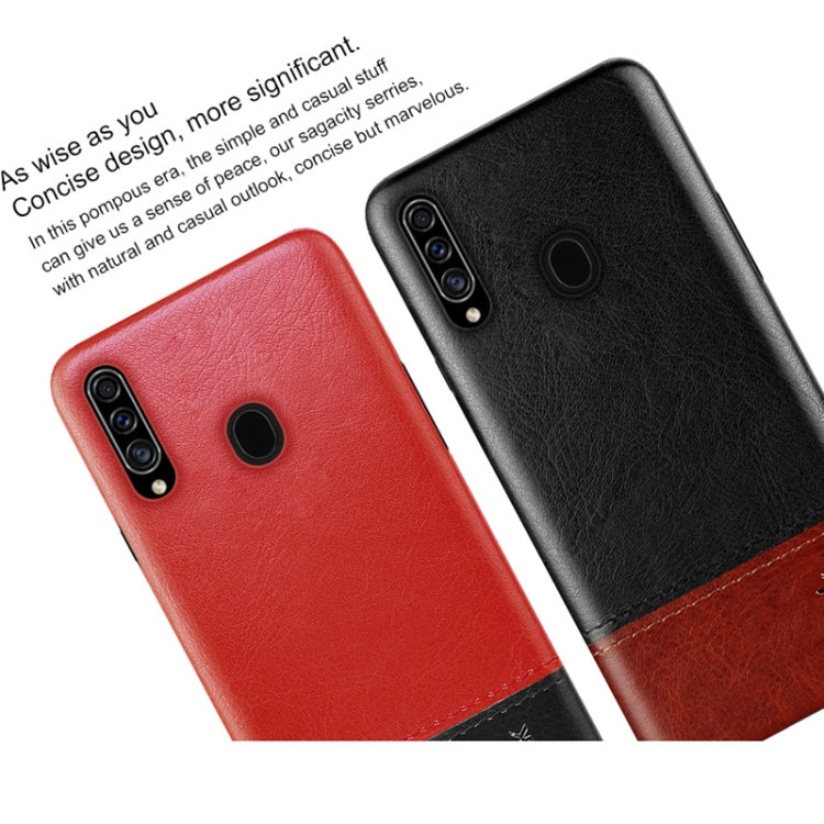 For Galaxy A20s IMAK Ruiyi Series Concise Slim PU + PC Protective Case