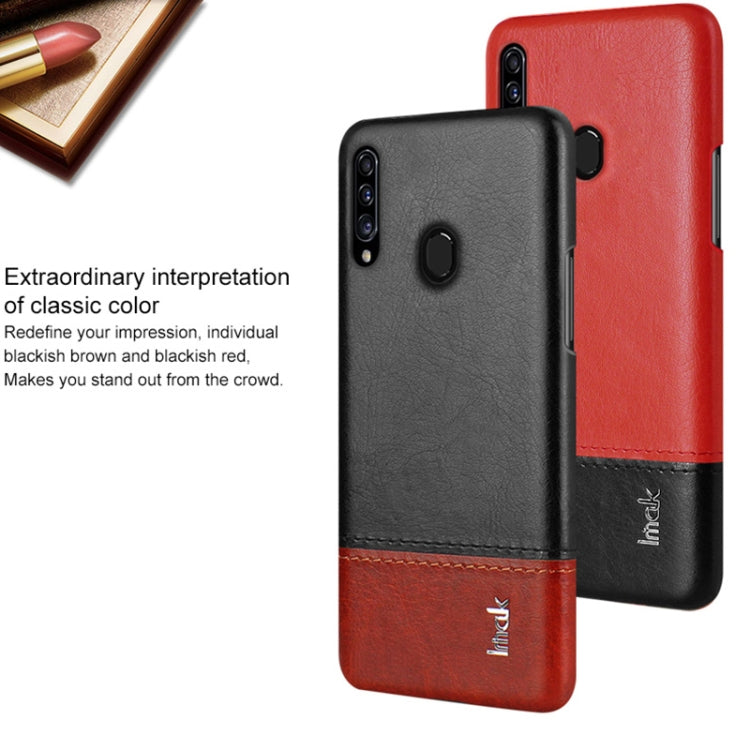 For Galaxy A20s IMAK Ruiyi Series Concise Slim PU + PC Protective Case