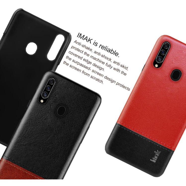 For Galaxy A20s IMAK Ruiyi Series Concise Slim PU + PC Protective Case