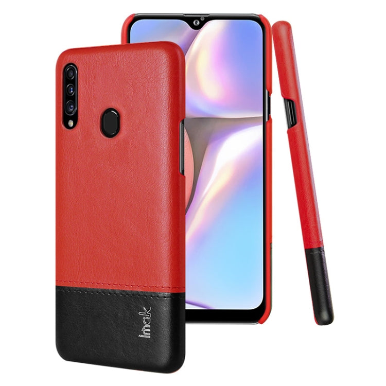 For Galaxy A20s IMAK Ruiyi Series Concise Slim PU + PC Protective Case