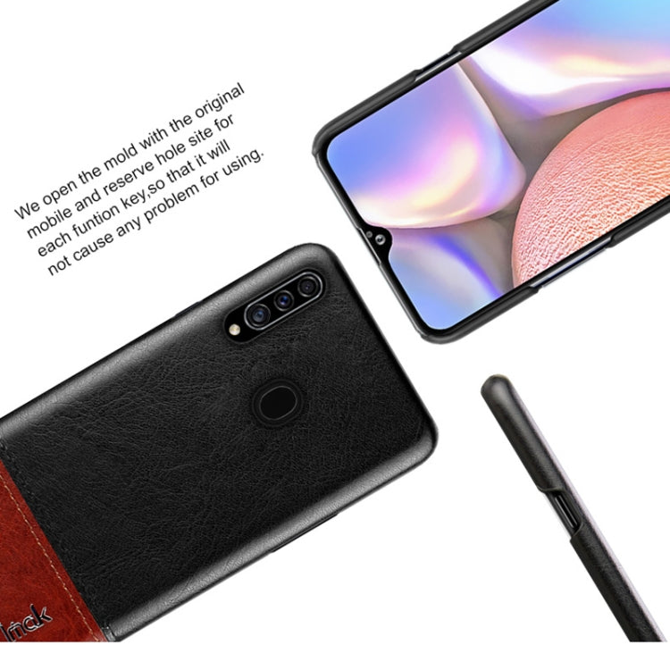 For Galaxy A20s IMAK Ruiyi Series Concise Slim PU + PC Protective Case
