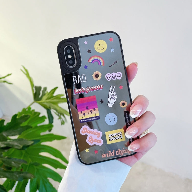 For iPhone XR Mirror Series Pattern Protective Case
