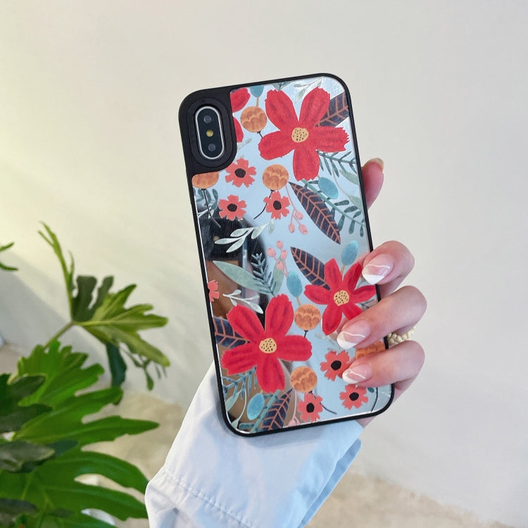 For iPhone XR Mirror Series Pattern Protective Case