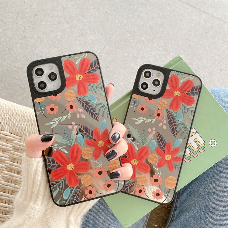 For iPhone XR Mirror Series Pattern Protective Case