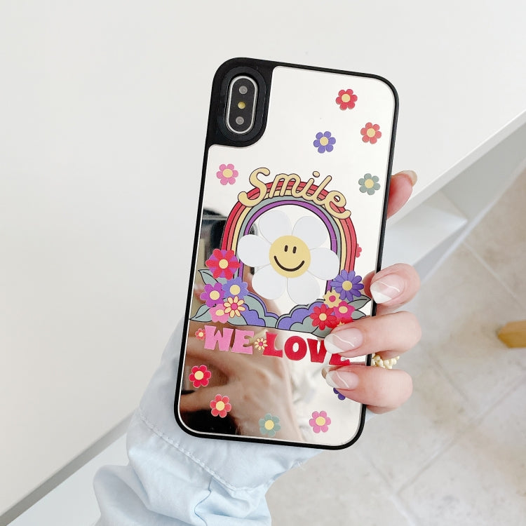 For iPhone XR Mirror Series Pattern Protective Case