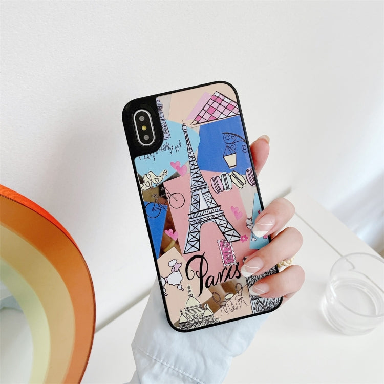 For iPhone XR Mirror Series Pattern Protective Case