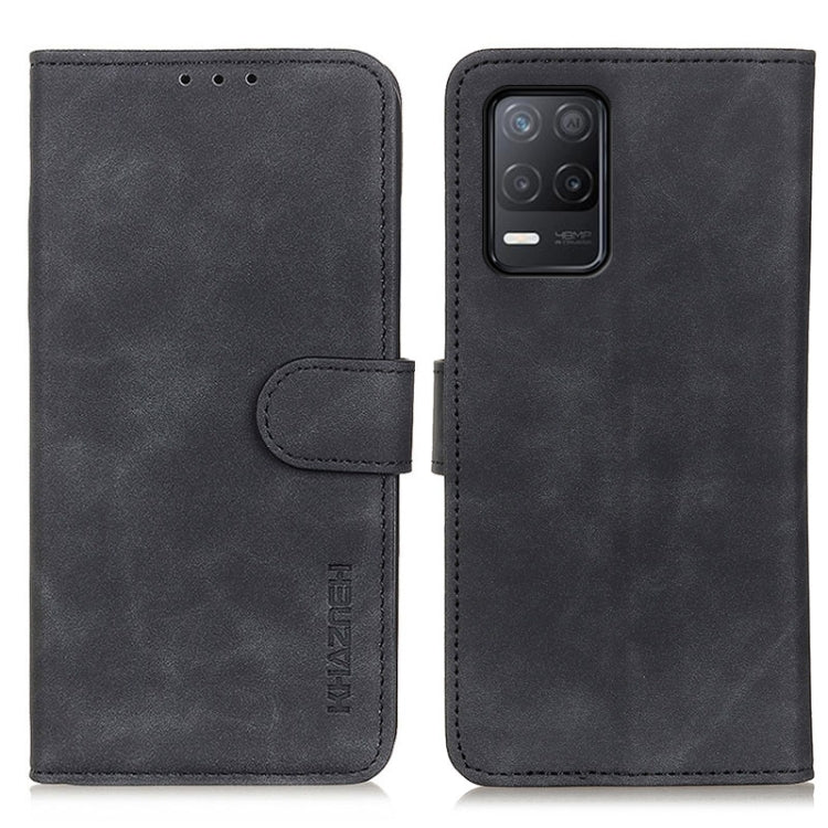 For Realme 9 5G / Realme 8 5G / Realme V13 5G KHAZNEH Retro Texture PU + TPU Horizontal Flip Leather Case