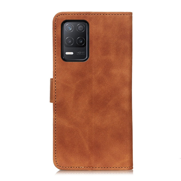 For Realme 9 5G / Realme 8 5G / Realme V13 5G KHAZNEH Retro Texture PU + TPU Horizontal Flip Leather Case