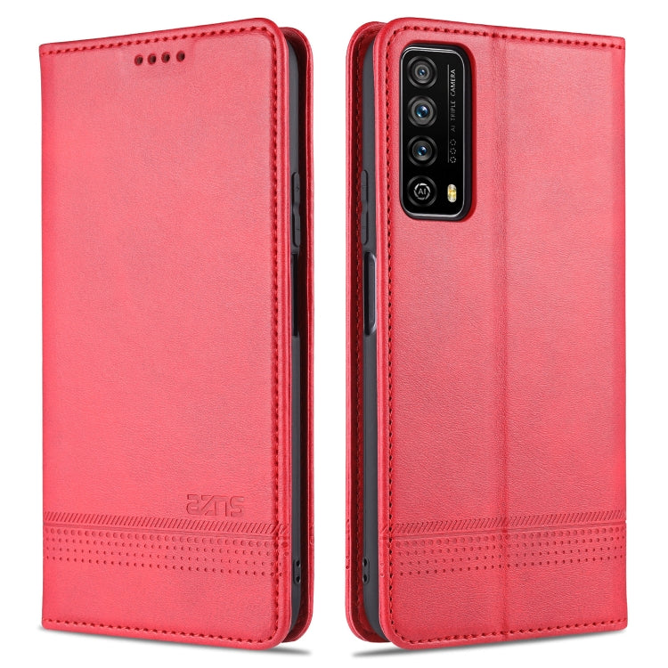 For Huawei P smart 2021 AZNS Magnetic Calf Texture Horizontal Flip Leather Case with Card Slots & Holder & Wallet
