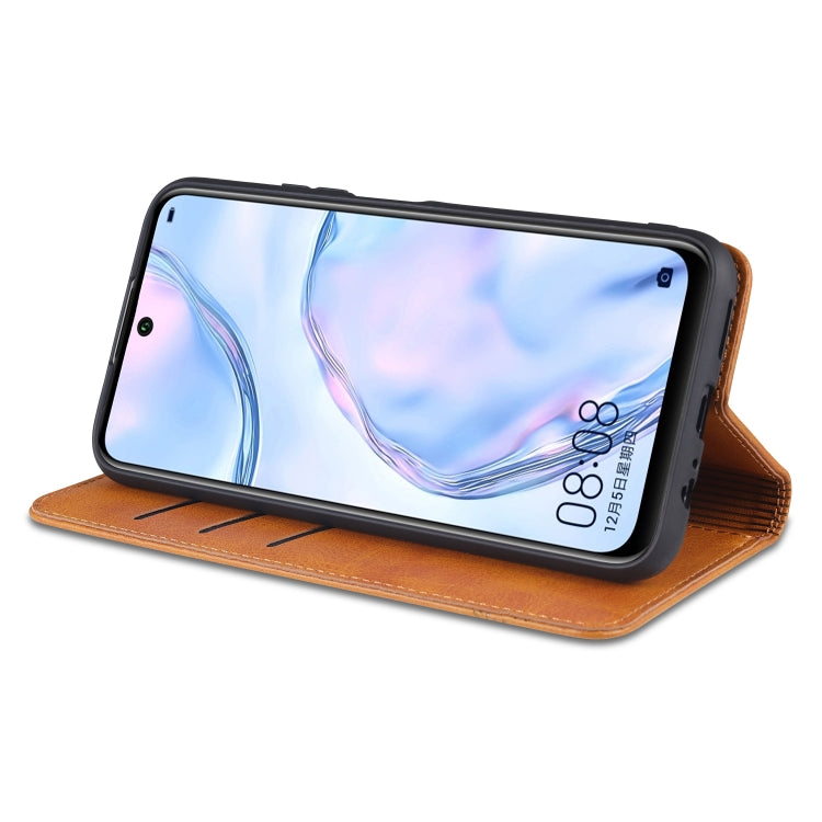 For Huawei P smart 2021 AZNS Magnetic Calf Texture Horizontal Flip Leather Case with Card Slots & Holder & Wallet