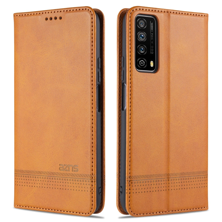 For Huawei P smart 2021 AZNS Magnetic Calf Texture Horizontal Flip Leather Case with Card Slots & Holder & Wallet