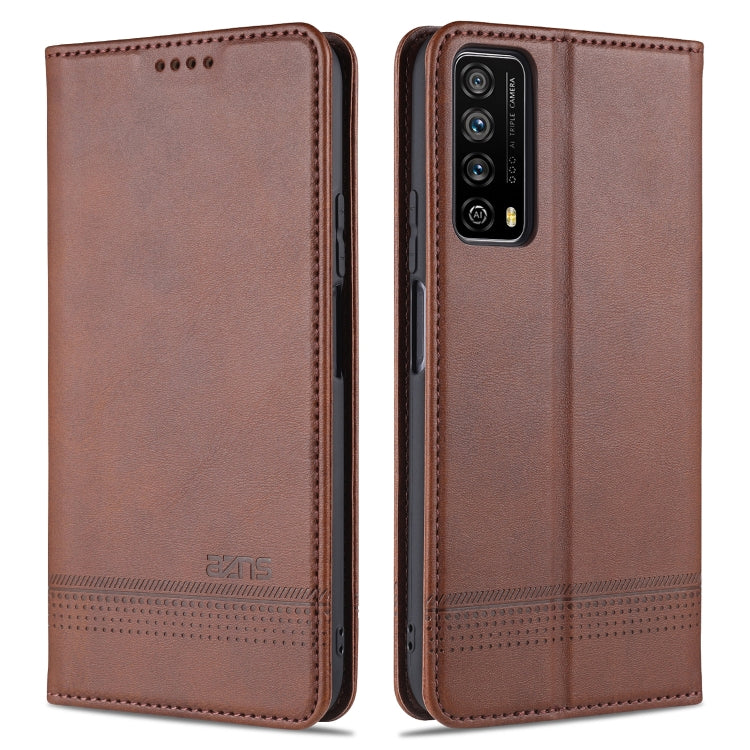 For Huawei P smart 2021 AZNS Magnetic Calf Texture Horizontal Flip Leather Case with Card Slots & Holder & Wallet