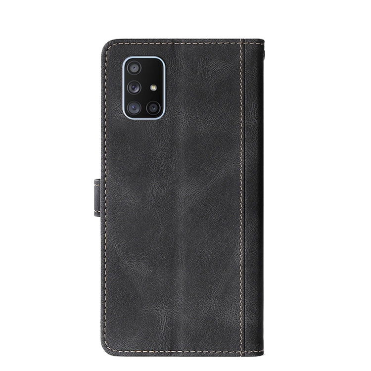 For Samsung Galaxy A71 5G Stitching Skin Feel Magnetic Buckle Horizontal Flip PU Leather Case with Holder & Card Slots & Wallet