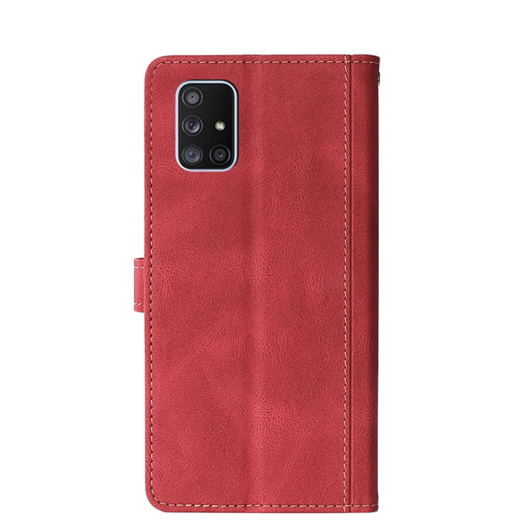 For Samsung Galaxy A71 5G Stitching Skin Feel Magnetic Buckle Horizontal Flip PU Leather Case with Holder & Card Slots & Wallet