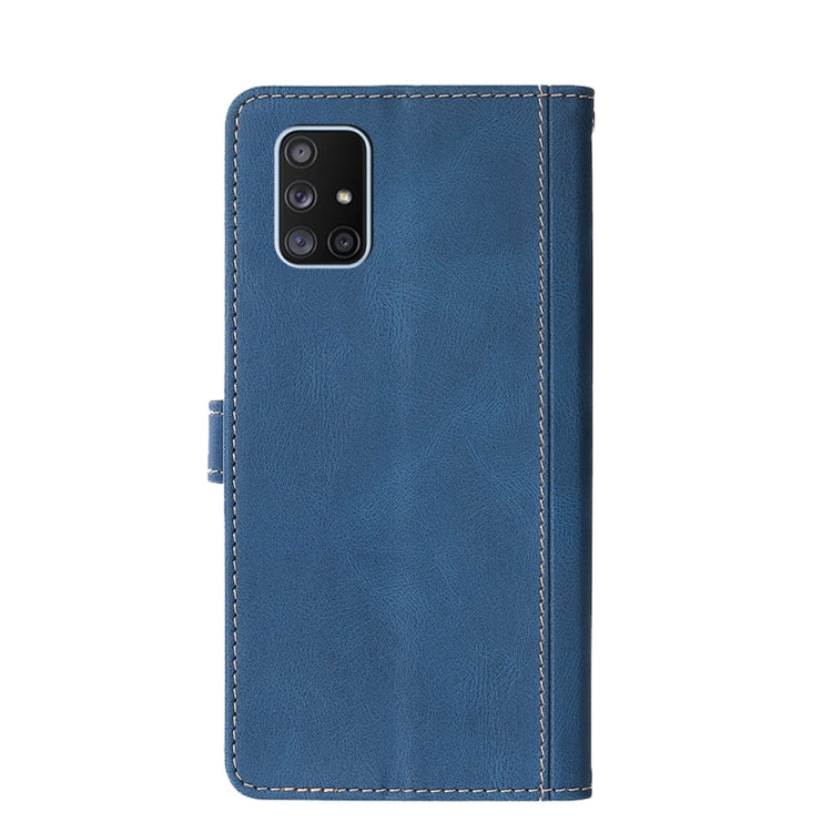 For Samsung Galaxy A71 5G Stitching Skin Feel Magnetic Buckle Horizontal Flip PU Leather Case with Holder & Card Slots & Wallet