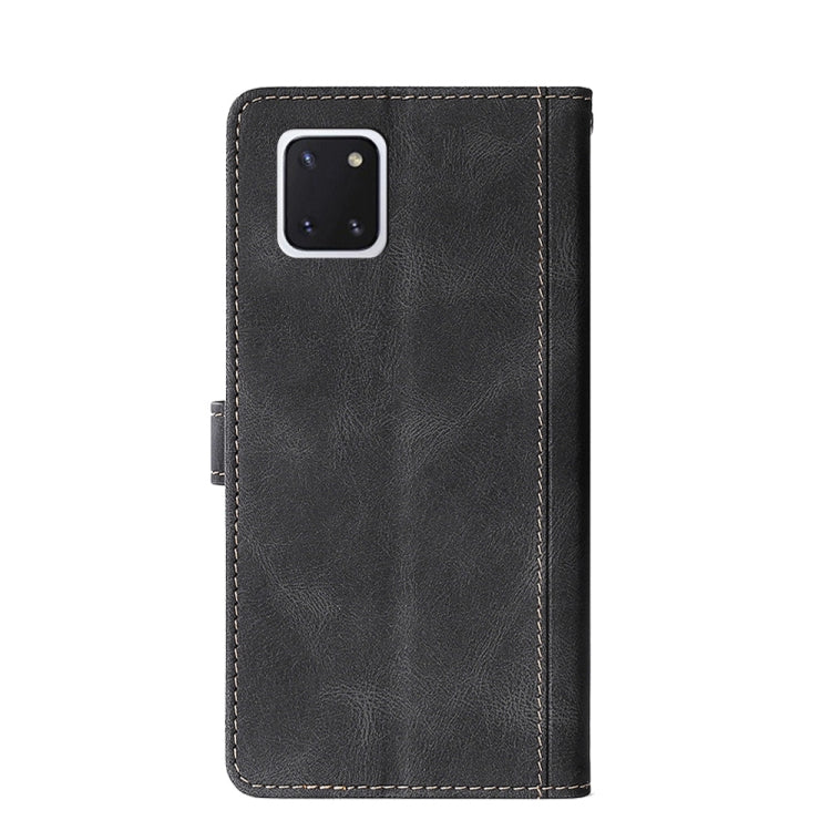 For Samsung Galaxy A81 Stitching Skin Feel Magnetic Buckle Horizontal Flip PU Leather Case with Holder & Card Slots & Wallet