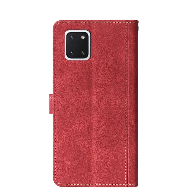 For Samsung Galaxy A81 Stitching Skin Feel Magnetic Buckle Horizontal Flip PU Leather Case with Holder & Card Slots & Wallet