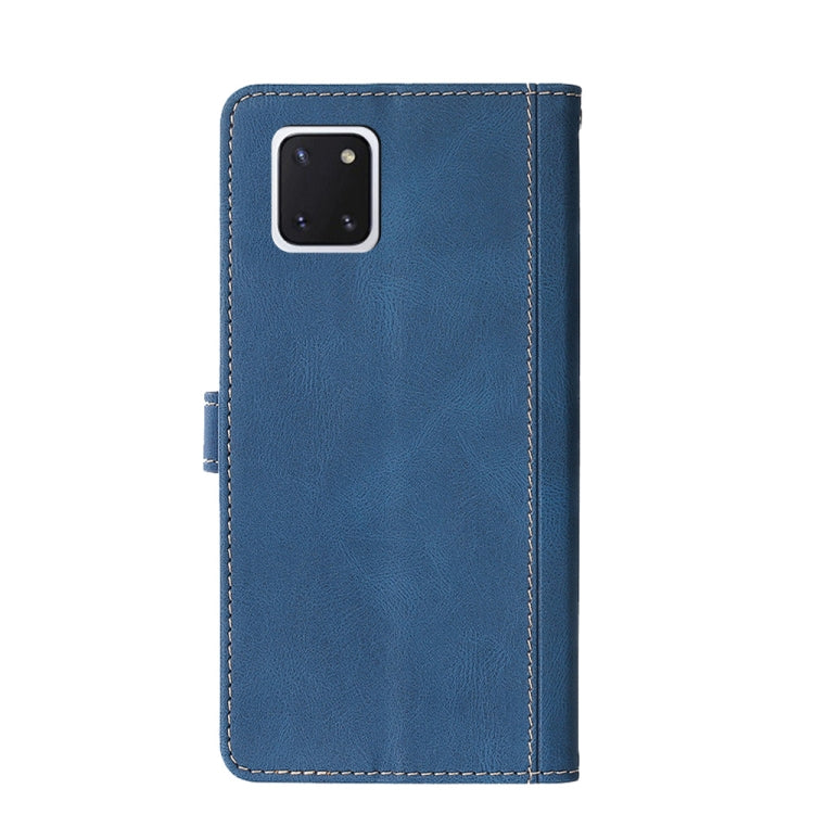 For Samsung Galaxy A81 Stitching Skin Feel Magnetic Buckle Horizontal Flip PU Leather Case with Holder & Card Slots & Wallet