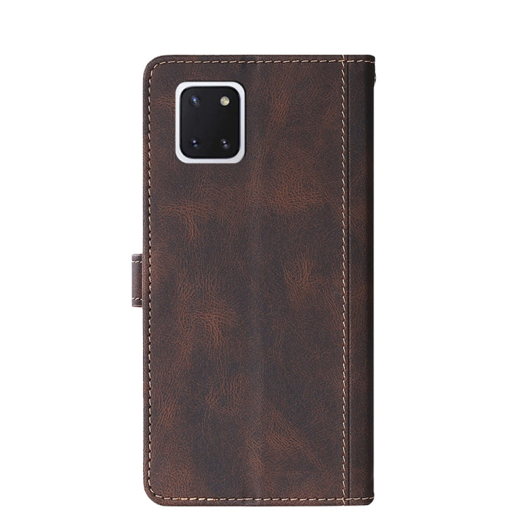 For Samsung Galaxy A81 Stitching Skin Feel Magnetic Buckle Horizontal Flip PU Leather Case with Holder & Card Slots & Wallet