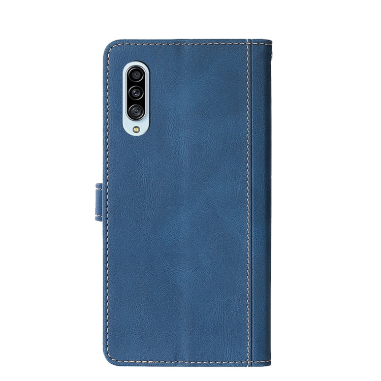 For Samsung Galaxy A90 5G Stitching Skin Feel Magnetic Buckle Horizontal Flip PU Leather Case with Holder & Card Slots & Wallet