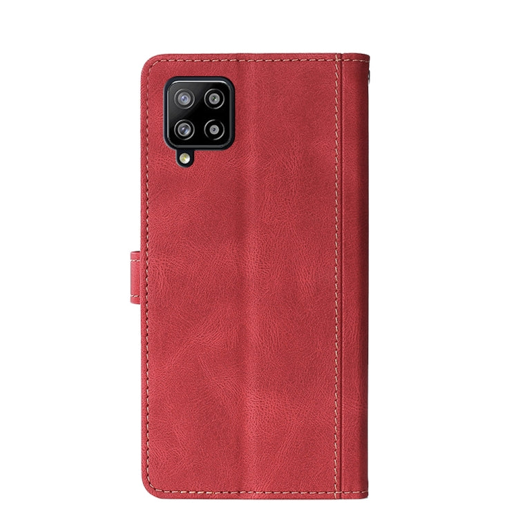 For Samsung Galaxy A42 5G Stitching Skin Feel Magnetic Buckle Horizontal Flip PU Leather Case with Holder & Card Slots & Wallet