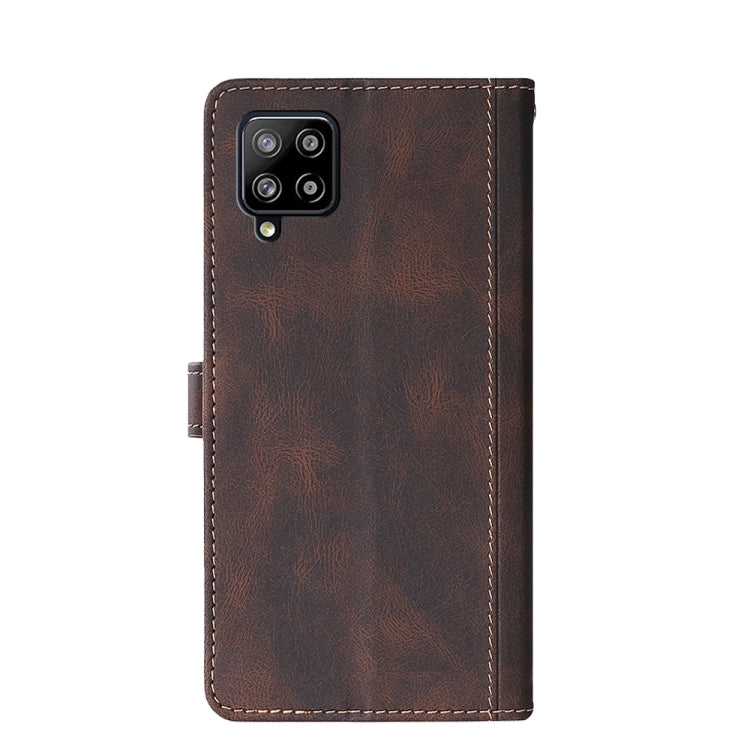 For Samsung Galaxy A42 5G Stitching Skin Feel Magnetic Buckle Horizontal Flip PU Leather Case with Holder & Card Slots & Wallet