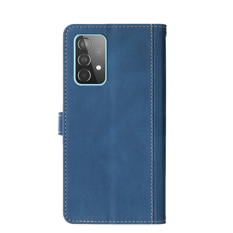 For Samsung Galaxy A52 5G / 4G Stitching Skin Feel Magnetic Buckle Horizontal Flip PU Leather Case with Holder & Card Slots & Wallet