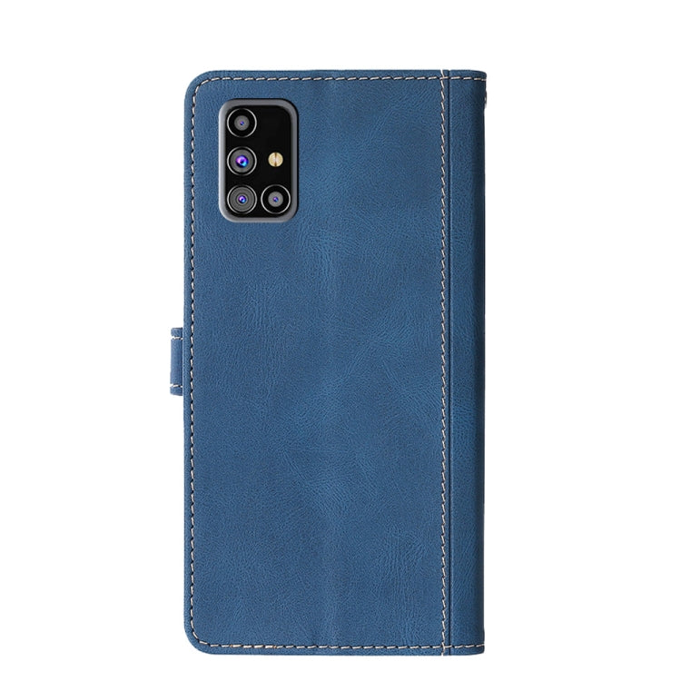 For Samsung Galaxy M31s Stitching Skin Feel Magnetic Buckle Horizontal Flip PU Leather Case with Holder & Card Slots & Wallet