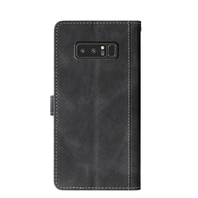 For Samsung Galaxy Note8 Stitching Skin Feel Magnetic Buckle Horizontal Flip PU Leather Case with Holder & Card Slots & Wallet