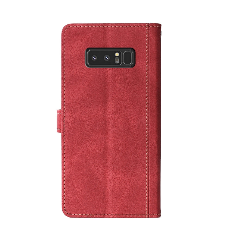For Samsung Galaxy Note8 Stitching Skin Feel Magnetic Buckle Horizontal Flip PU Leather Case with Holder & Card Slots & Wallet