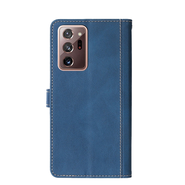 For Samsung Galaxy Note20 Ultra Stitching Skin Feel Magnetic Buckle Horizontal Flip PU Leather Case with Holder & Card Slots & Wallet