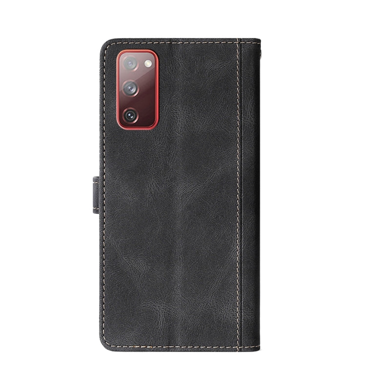 For Samsung Galaxy S20 FE Stitching Skin Feel Magnetic Buckle Horizontal Flip PU Leather Case with Holder & Card Slots & Wallet
