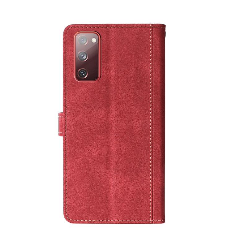 For Samsung Galaxy S20 FE Stitching Skin Feel Magnetic Buckle Horizontal Flip PU Leather Case with Holder & Card Slots & Wallet