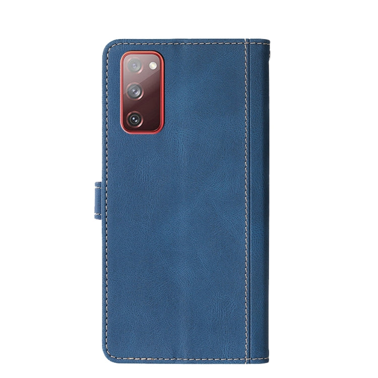 For Samsung Galaxy S20 FE Stitching Skin Feel Magnetic Buckle Horizontal Flip PU Leather Case with Holder & Card Slots & Wallet