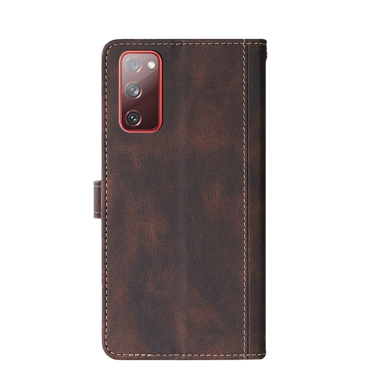 For Samsung Galaxy S20 FE Stitching Skin Feel Magnetic Buckle Horizontal Flip PU Leather Case with Holder & Card Slots & Wallet