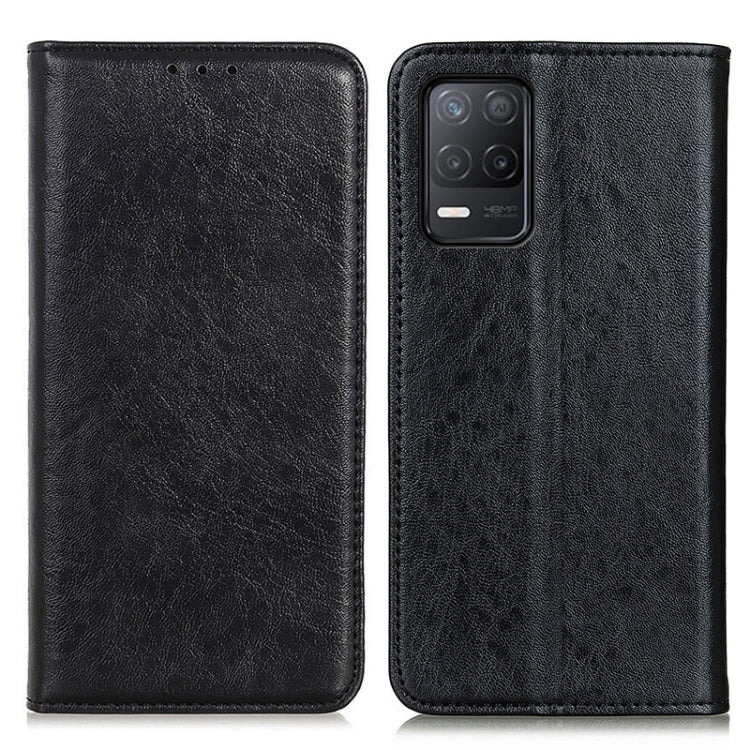 For Realme 9 5G / Realme 8 5G / Realme V13 5G Magnetic Crazy Horse Texture Horizontal Flip Leather Case