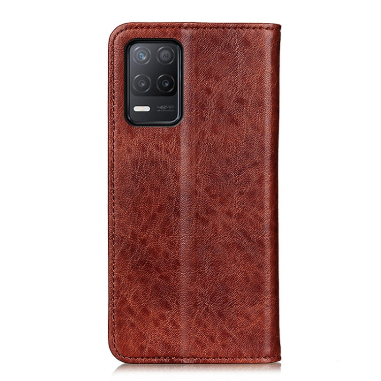 For Realme 9 5G / Realme 8 5G / Realme V13 5G Magnetic Crazy Horse Texture Horizontal Flip Leather Case
