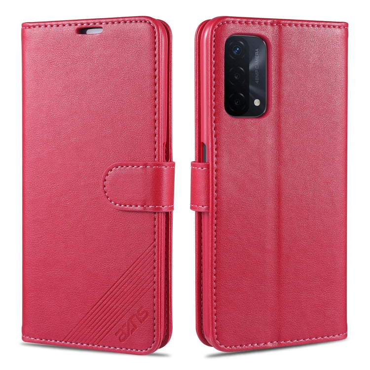 For OPPO A93 5G AZNS Sheepskin Texture Horizontal Flip Leather Case with Holder & Card Slots & Wallet