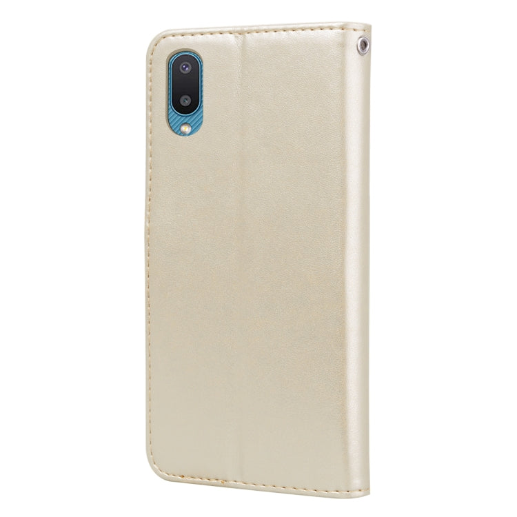 For Samsung Galaxy A02 (EU Version) Rose Embossed Horizontal Flip PU Leather Case with Holder & Card Slots & Wallet